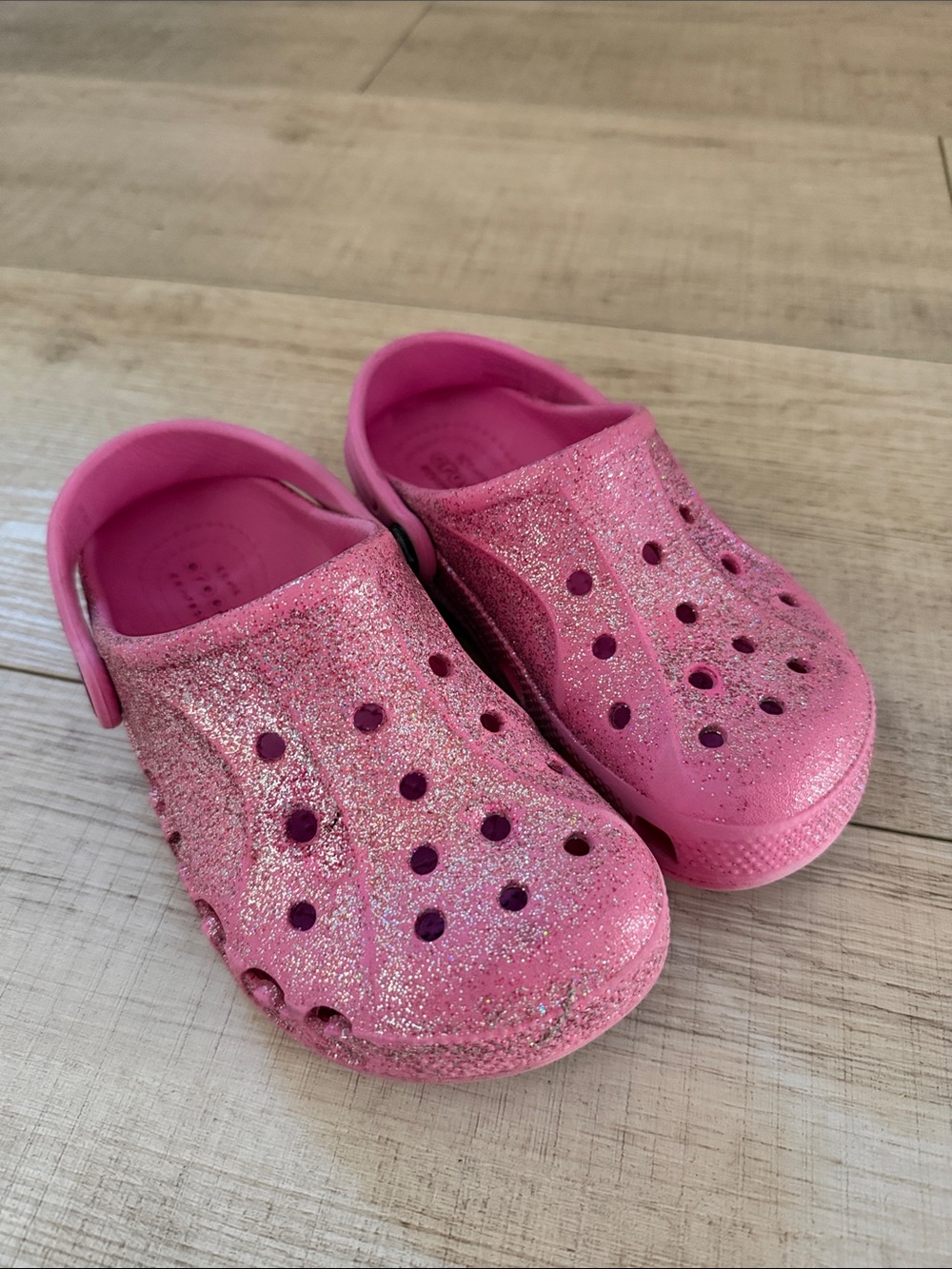 Glitter Pink Kids Crocs